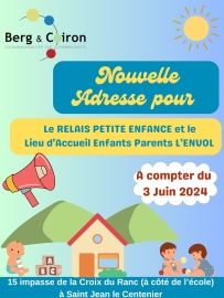 Le Relais Petit Enfance et le lieu d'Accueil Enfants Parents à Saint Jean le Centenier