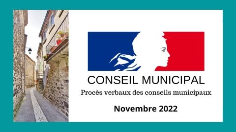 Conseil Municipal Novembre 2022